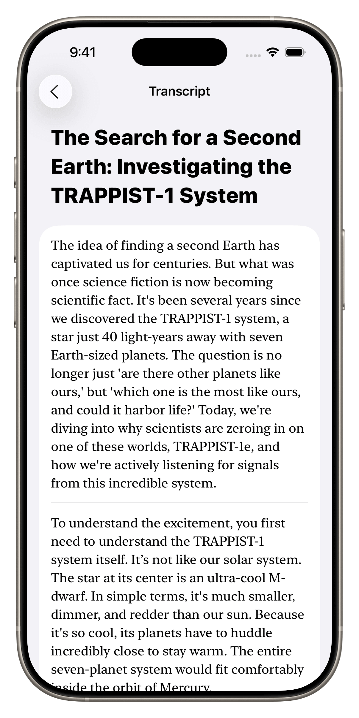 Read Transcripts